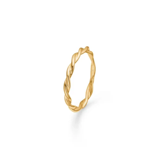 MadsZ 14 karat guld poetry twist ring - 1540025