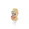 MadsZ - Luxury rainbow 14 karat guld ring med ægte sten - 1544063