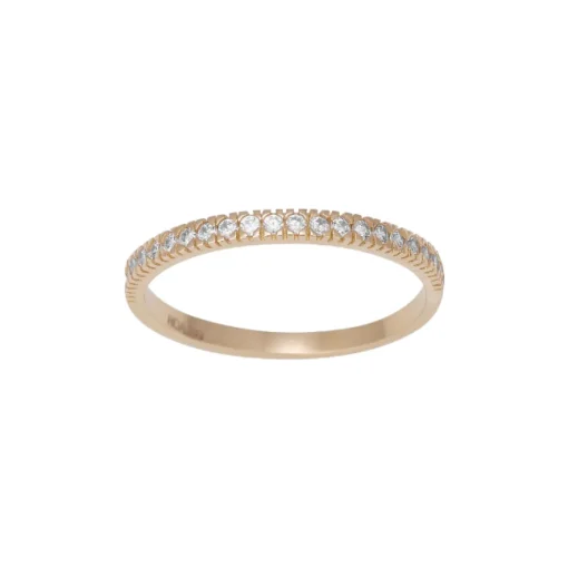 Nordahl - 8 karat guld alliance ring med sten - 108303203