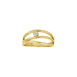 Nordahl - 8 karat guld ring med zirkonia sten - 10830840300