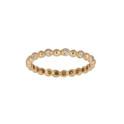 Nordahl - 8 karat guld ring med kugler og sten - 105500003