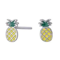 Nordahl - Ananas sølv børeneørestikker - 325126