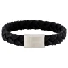Nordahl - Flettet armbånd i sort læder - 809702391