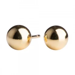 Nordahl - Forgyldt ørering med kugle, 5mm blank - 30252505900