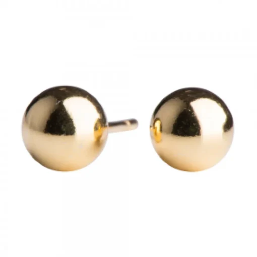 Nordahl - Forgyldt ørering med kugle, 5mm blank - 30252505900