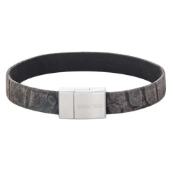 Nordahl - Herre armbånd i grå brunligt kalveskind - 809701392