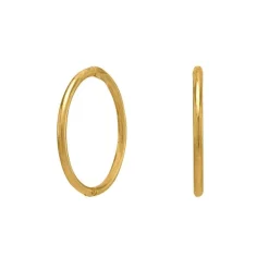 Nordahl - Klik creoler i 8 karat guld, 12mm - 30162070300