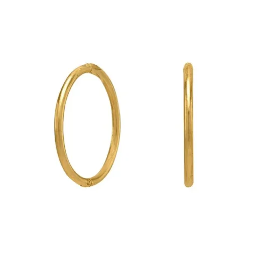 Nordahl - Klik creoler i 8 karat guld, 12mm - 30162070300