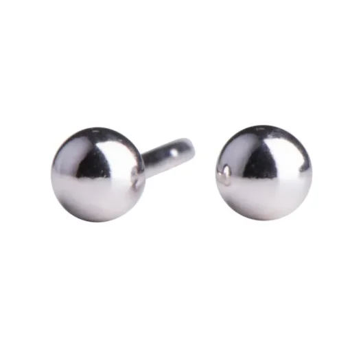 Nordahl - Rohdineret sølv Kugle ørestik, 3mm - 30252350900
