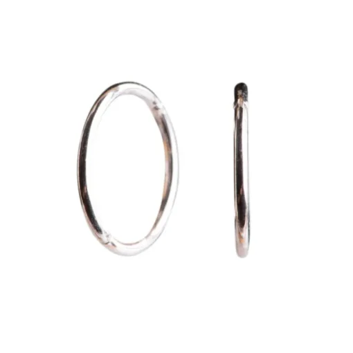 Nordahl - Sølv creol med kliklås, 14mm - 30108000900