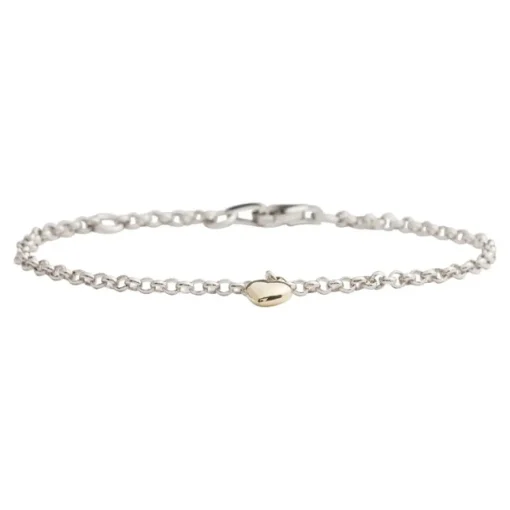 Nordahl -Sølv barne armbånd med guld hjerte - 80825010900