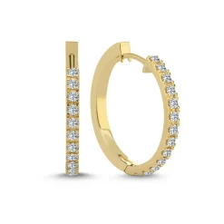 Nuran - 14 karat guld creoler med 0,52ct diamanter - ø1988052
