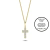 Nuran - 14 karat guld kors med 7 x 0,005ct diamanter - v2201-kors0035rg