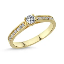Nuran - Bella ring i 14 karat guld med diamanter - l1965015rg