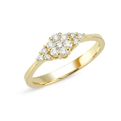 Nuran - Lilja ring i 14 karat guld med 0,30 ct diamanter - a3040030rg