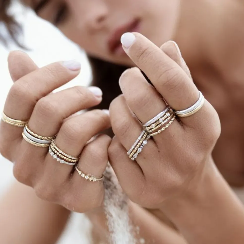 Nuran - Noelle 14 karat guld ring med 0,075ct diamanter - a30620075rg