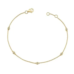 Nuran - Zoe armbånd i 14 karat guld med diamanter - b10020125rg