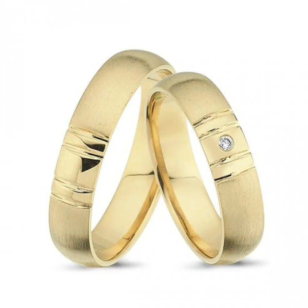 Nuran vielsesringe 14 karat - A3825