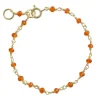 Orange calcedon armbånd - B1237FGorange