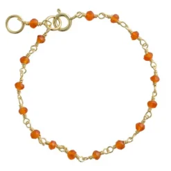 Orange calcedon armbånd - B1237FGorange