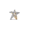 Pandora - 2 farvet stjernecharm med funklende zirkonia sten - 763590c01