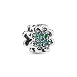 Pandora - Adskillig firkløver charm med grønne sten - 792752c01