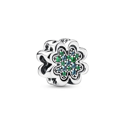 Pandora - Adskillig firkløver charm med grønne sten - 792752c01