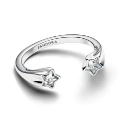 Pandora - Åben stjerneskud ring i sølv - 193582c01