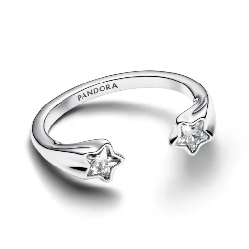 Pandora - Åben stjerneskud ring i sølv - 193582c01
