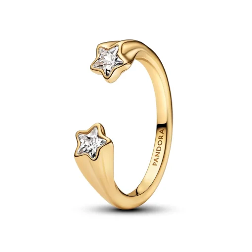 Pandora - Åben stjerneskuds ring i forgyldt - 163582c01