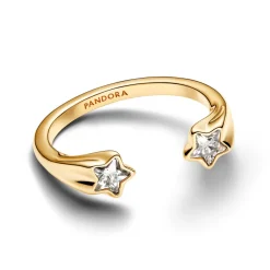 Pandora - Åben stjerneskuds ring i forgyldt - 163582c01