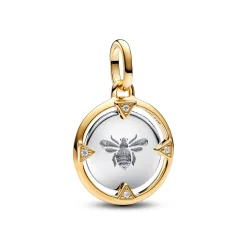 Pandora - Bi Medaljon vedhæng med forgyld og sølv - 763417c01