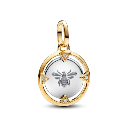 Pandora - Bi Medaljon vedhæng med forgyld og sølv - 763417c01