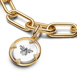 Pandora - Bi Medaljon vedhæng med forgyld og sølv - 763417c01
