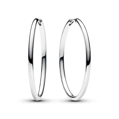 Pandora - Creoler i sølv 38x2,3mm med klicklås - 293336c00