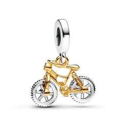Pandora - Cykel i sølv med forgyldt detaljer - 763354c01