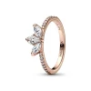 Pandora - Diadem ring Rose forgyldt med sten - 182392c01