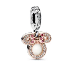 Pandora - Disney minnie mouse charm med dobbelt vedhæng - 782615c01