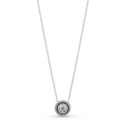 Pandora - Dobbelt funklende halo haslkæde - 399414C01