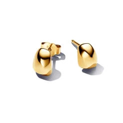 Pandora - Essence 14kt forgyldte ørestikker i organisk former - 263298c00