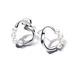 Pandora - Essence sølv øreringe med perler - 293276c01
