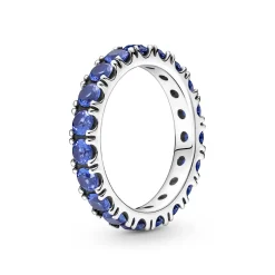 Pandora - Eternity ring med funklende blå sten - 190050C02