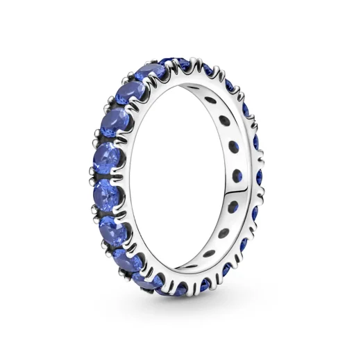 Pandora - Eternity ring med funklende blå sten - 190050C02