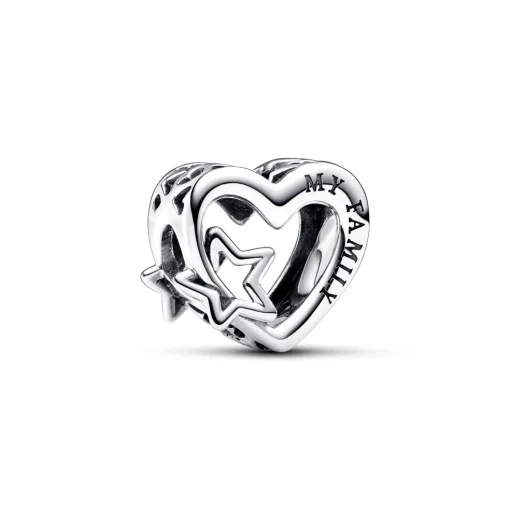 Pandora - Familie hjerte og stjerne charm - 792829c00