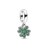Pandora - Firkløver charm med grønne sten - 792751c01