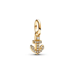 Pandora - Forgyldt anker med zikonia sten - 763369c01