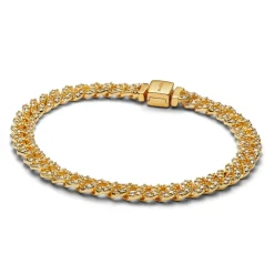 Pandora - Forgyldt panser armbånd som er prydet med zirkonia sten - 563008c01