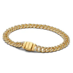 Pandora - Forgyldt panser armbånd som er prydet med zirkonia sten - 563008c01