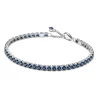 Pandora - Funklende blå tennisarmbånd i Sterling sølv - 591469c02