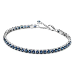Pandora - Funklende blå tennisarmbånd i Sterling sølv - 591469c02